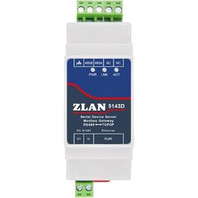 1Pcs ZLAN5143D DIN Rail RS485 to Ethernet RJ45 Converter Server Device Support Modbus RTU Gateway MQTT in Saudi Arabia