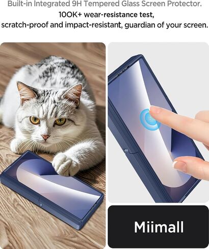 Miimall for Samsung Fold 7 Case with Screen Protector, Built-in Hinge Protection, with Multiple Angle Kickstand, Anti-Drop Screen, Slim Durable Women Stand Case for Samsung Z Fold 7 5G, Mint in Saudi Arabia