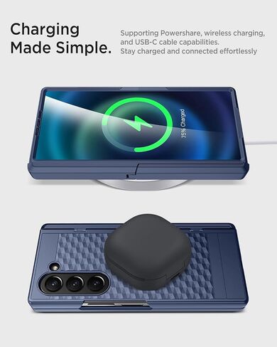 Miimall for Samsung Fold 7 Case with Screen Protector, Built-in Hinge Protection, with Multiple Angle Kickstand, Anti-Drop Screen, Slim Durable Women Stand Case for Samsung Z Fold 7 5G, Mint in Saudi Arabia