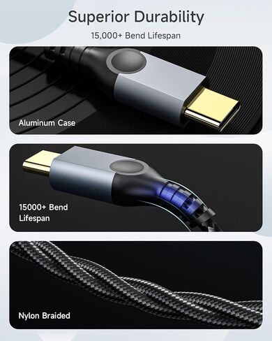 كابل USB C إلى 3.5 ملم صوت Aux جاك [4 قدم] متوافق مع iPhone 17/16/15، Samsung S25/S24/S23، iPad Pro، Pixel، MacBook، سلك من النوع C إلى 3.5 ملم للسيارة وسماعات الرأس ومكبرات الصوت - رمادي in Kuwait