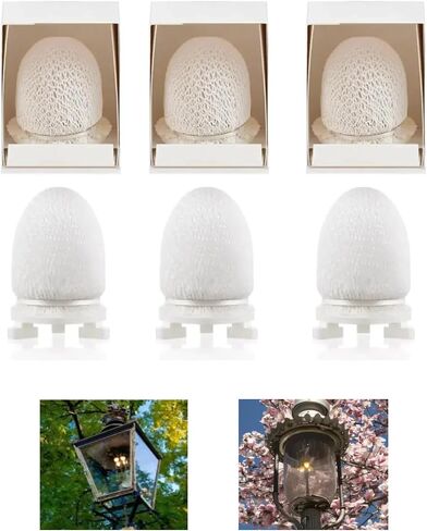 6PCS Gas Lamp Mantles Propane Lantern Mantles for Indoor Outdoor Gas Lights Preformed Gaslight Mantel for Humphrey/Paulin/Falks Gas Lantern Covers, White in Saudi Arabia