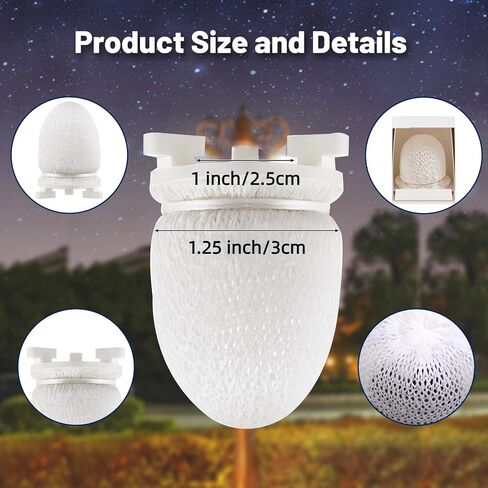 6PCS Gas Lamp Mantles Propane Lantern Mantles for Indoor Outdoor Gas Lights Preformed Gaslight Mantel for Humphrey/Paulin/Falks Gas Lantern Covers, White in Saudi Arabia