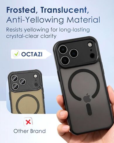 iPhone 17 Pro Max 6.9" Black case Compatible with MagSafe. Slim, Shockproof TPU+PC Bumper Offers Strong Drop and Scratch Protection. Magnetic, Durable, and Charger-Friendly Protective Cover. in Saudi Arabia