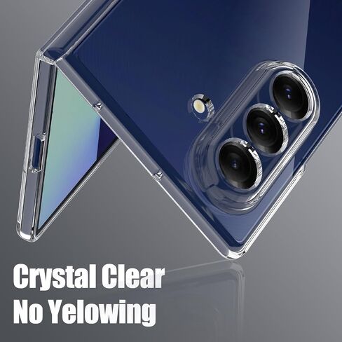 for Samsung Galaxy Z Fold 7 Clear Case with Screen Protector and Camera Protection,Slim Lightweight Anti Yellowing Scratch Resistant Protective Bumper Cover for Galaxy Z Fold 7 2025,Clear in Saudi Arabia