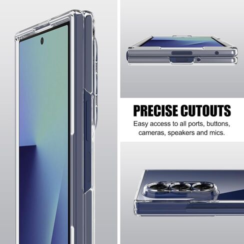 for Samsung Galaxy Z Fold 7 Clear Case with Screen Protector and Camera Protection,Slim Lightweight Anti Yellowing Scratch Resistant Protective Bumper Cover for Galaxy Z Fold 7 2025,Clear in Saudi Arabia