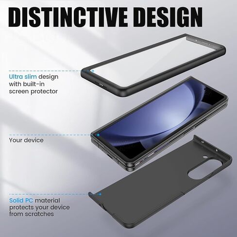 for Samsung Galaxy Z Fold 7 Clear Case with Screen Protector and Camera Protection,Slim Lightweight Anti Yellowing Scratch Resistant Protective Bumper Cover for Galaxy Z Fold 7 2025,Clear in Saudi Arabia