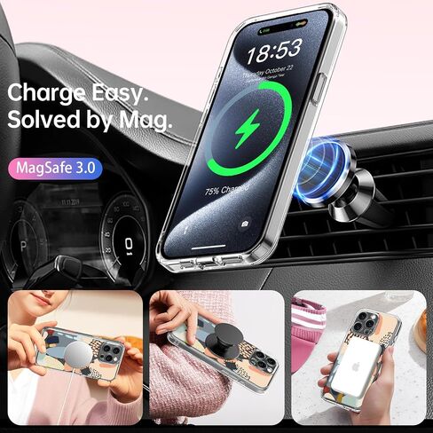 حافظة ICEDIO لهاتف iPhone 17 مع واقي شاشة - متوافقة مع الشحن اللاسلكي، حماية معززة للكاميرا، مقاس نحيف - غطاء شفاف بتصميم زهور عصري للنساء - زهور عباد الشمس الجميلة in Saudi Arabia