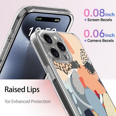 حافظة ICEDIO لهاتف iPhone 17 مع واقي شاشة - متوافقة مع الشحن اللاسلكي، حماية معززة للكاميرا، مقاس نحيف - غطاء شفاف بتصميم زهور عصري للنساء - زهور عباد الشمس الجميلة in Saudi Arabia