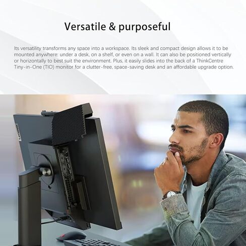 كمبيوتر مكتبي صغير الحجم Lenovo ThinkCentre M90q Business، Intel 14-Core i5-13500، ذاكرة الوصول العشوائي DDR5 سعة 32 جيجابايت، SSD 1 تيرابايت، دعم شاشتين 4K، HDMI، DP، Wi-Fi، لوحة مفاتيح سلكية وماوس، Windows 11 Pro، حزمة محرك أقراص فلاش USB Adata in Kuwait