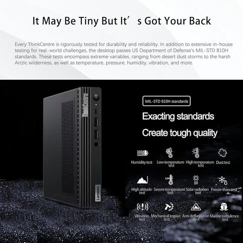 كمبيوتر مكتبي صغير الحجم Lenovo ThinkCentre M90q Business، Intel 14-Core i5-13500، ذاكرة الوصول العشوائي DDR5 سعة 32 جيجابايت، SSD 1 تيرابايت، دعم شاشتين 4K، HDMI، DP، Wi-Fi، لوحة مفاتيح سلكية وماوس، Windows 11 Pro، حزمة محرك أقراص فلاش USB Adata in Kuwait