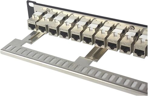 24 منفذًا محميًا أنثى CAT6A RJ45 لوحة التصحيح دعامة الإسكان المعدنية 10 جيجا تمرير CAT.6A UTP إطار تثبيت الشبكة مقاس 19 بوصة (لوحة التوصيلات فقط) in Kuwait