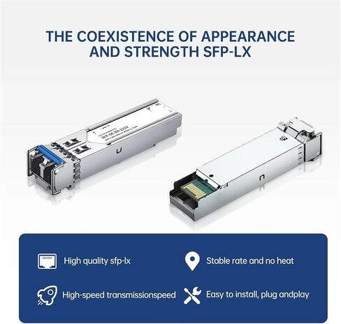 1.25G LC SFP وحدة الألياف الضوئية المزدوجة ذات الوضع الواحد LC جيجابت SFP وحدة إرسال واستقبال الألياف 1000 قاعدة LX 1310nm حتى 20 كجم DDM (5 قطع) in Saudi Arabia