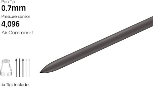 Galaxy Tab S9 FE S Pen Replacement for Samsung Galaxy Tablet S9 FE Plus Stylus - Air Command, Magnetic Attraction, Compatible with Tablet S9 FE/S10 FE Stylus Pen (Gray) in Saudi Arabia