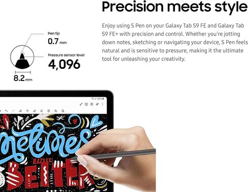 Galaxy Tab S9 FE S Pen Replacement for Samsung Galaxy Tablet S9 FE Plus Stylus - Air Command, Magnetic Attraction, Compatible with Tablet S9 FE/S10 FE Stylus Pen (Gray) in Saudi Arabia