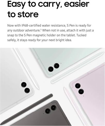 Galaxy Tab S9 FE S Pen Replacement for Samsung Galaxy Tablet S9 FE Plus Stylus - Air Command, Magnetic Attraction, Compatible with Tablet S9 FE/S10 FE Stylus Pen (Gray) in Saudi Arabia