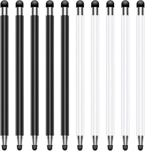 Stylus Pen for Touchscreen 10PCS, AGREJO High Precision and Sensitivity Stylus Pen for iPad/iPhone/Samsung/Android and Tablets, Compatible with All Capacitive Touch Screen (10-Pack (Black/White)) in Saudi Arabia
