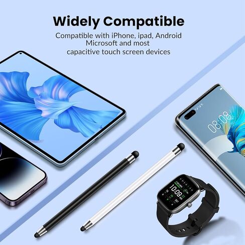 Stylus Pen for Touchscreen 10PCS, AGREJO High Precision and Sensitivity Stylus Pen for iPad/iPhone/Samsung/Android and Tablets, Compatible with All Capacitive Touch Screen (10-Pack (Black/White)) in Saudi Arabia