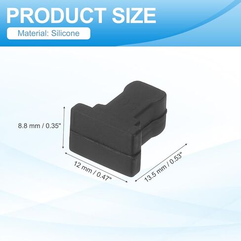 PATIKIL SFP Port Anti Port Anti Dust Cover Cap, 10pcs SFP Dustproof Plug Soft Silicone Protector for Computer Switch Router Network Interface Card, Black in Saudi Arabia