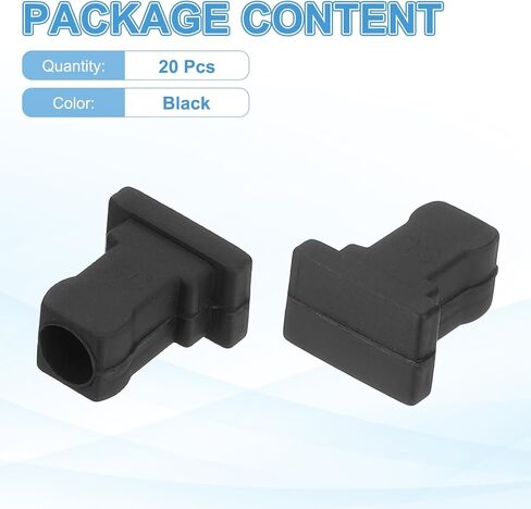 PATIKIL SFP Port Anti Port Anti Dust Cover Cap, 10pcs SFP Dustproof Plug Soft Silicone Protector for Computer Switch Router Network Interface Card, Black in Saudi Arabia