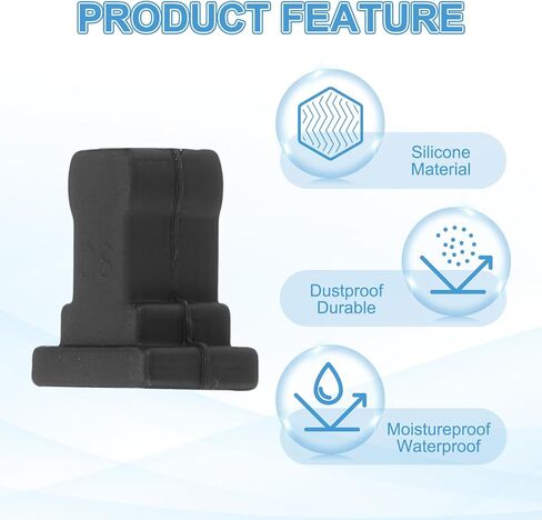 PATIKIL SFP Port Anti Port Anti Dust Cover Cap, 10pcs SFP Dustproof Plug Soft Silicone Protector for Computer Switch Router Network Interface Card, Black in Saudi Arabia