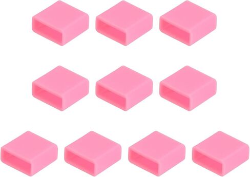 PATIKIL USB Type A Port Plugs Covers Caps, 10Pcs Silicone Anti Dust Protector for Smartwatch Telephone Computer Camera Mobile Hard Discs USB Male Ports, Pink in Saudi Arabia