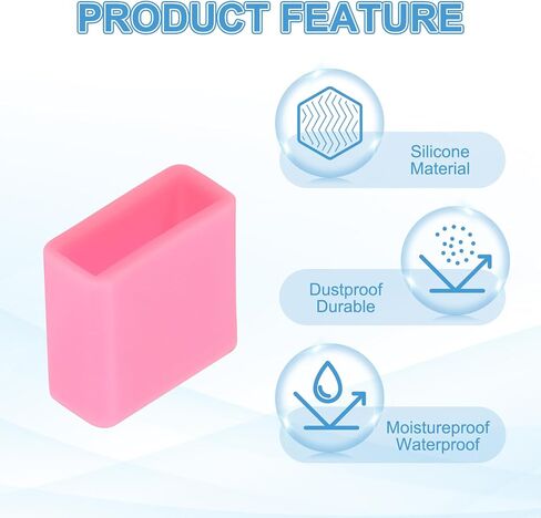 PATIKIL USB Type A Port Plugs Covers Caps, 10Pcs Silicone Anti Dust Protector for Smartwatch Telephone Computer Camera Mobile Hard Discs USB Male Ports, Pink in Saudi Arabia