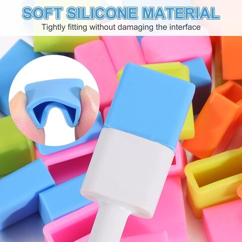 PATIKIL USB Type A Port Plugs Covers Caps, 10Pcs Silicone Anti Dust Protector for Smartwatch Telephone Computer Camera Mobile Hard Discs USB Male Ports, Pink in Saudi Arabia