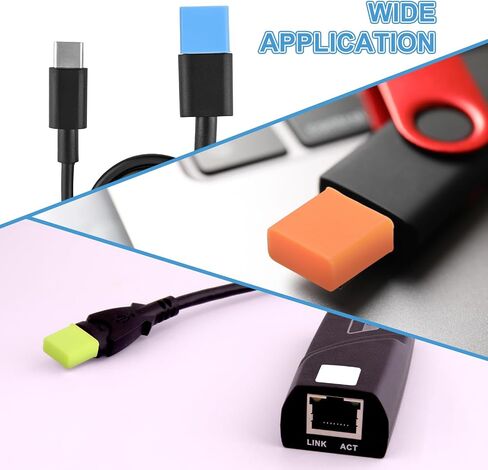 PATIKIL USB Type A Port Plugs Covers Caps, 10Pcs Silicone Anti Dust Protector for Smartwatch Telephone Computer Camera Mobile Hard Discs USB Male Ports, Pink in Saudi Arabia