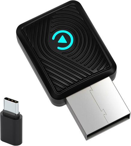 محول Feitenn Wireless CarPlay لأجهزة Apple iPhone، اتصال سلس متعدد المستخدمين، تحويل سلكي إلى تشغيل سيارة لاسلكي، عصا دونجل لسيارة Apple السلكية CarPlay، لهاتف iPhone iOS 10+، التوصيل والتشغيل (أسود) in Kuwait