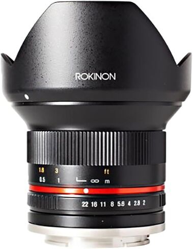 Rokinon 12mm F2.0 NCS CS Ultra Wide Angle Fixed Lens for Olympus and Panasonic Micro 4/3 (MFT) Mount Digital Cameras (Black) (RK12M-MFT) in Saudi Arabia