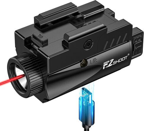 EZshoot 1000 Lumens Pistol Light Laser Combo, Rechargeable Gun Light with Green Laser Beam, Tactical Flashlight with Slid Rail Compatible with Glock and Picatinny Rail, Handgun Lights for Home Defense in Saudi Arabia