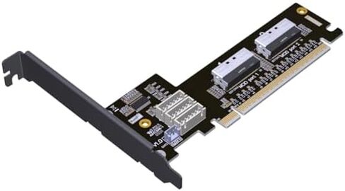 JMT ADT-F36B F37B PCI-e 4.0 X16 إلى X16 MCIO بطاقة رفع التشعب 256G/bps لتمديد الانقسام (F37C) in Saudi Arabia