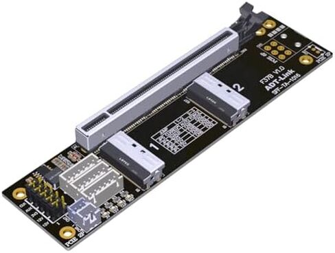 JMT ADT-F36B F37B PCI-e 4.0 X16 إلى X16 MCIO بطاقة رفع التشعب 256G/bps لتمديد الانقسام (F37C) in Saudi Arabia
