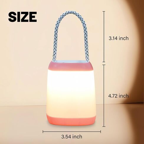 ضوء LED للتخييم 3 أوضاع إضاءة تعمل بالبطارية ضوء ليلي لحقيبة الظهر والتخييم والمشي لمسافات طويلة ضوء الطوارئ مصباح يعمل بالبطارية للأماكن الخارجية والداخلية (وردي) in Saudi Arabia