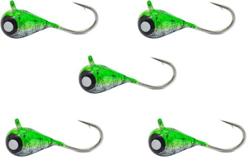 Tungsten Ice Fishing Jig Set Ice Fishing Lures, Max Sensitive Tungsten Tear Drop Ice Jig Head Hook for Panfish, Crappie, Walleye, Perch, Trout, Bluegill in Saudi Arabia