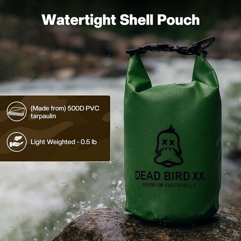 حقيبة صدفة مقاومة للماء من Dead Bird، حقيبة جافة مقاومة للماء سعة 2 لتر للقوارب والتخييم والصيد والسفر، حقيبة جافة من القماش المشمع PVC 500D خضراء لتخزين المعدات في الهواء الطلق in Kuwait