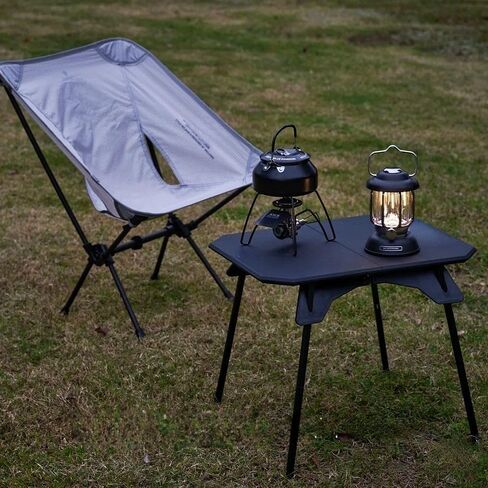 Folding Camping Table,Outdoor Small Portable Aluminum Camp Table with Backpacking Carrying Bag for Camping Beach Picnic Grilling Hiking FishingTravel (Black) in Saudi Arabia