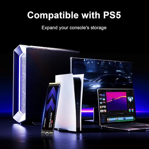 2TB M.2 NVMe SSD Gen4 PCIe, Up to 7200MB/s，M.2 2280 NVMe PCIe 4.0X4 SSD with Heatsink, Gaming Internal Solid State Drive, 3D NAND Flash for PS5,PC and Laptops in Saudi Arabia