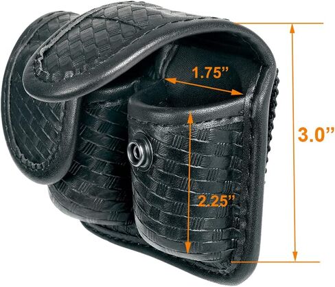 TAFTACFR Double Speed Loader Pouch - Black Nylon - Holds Two Speed Loaders .38 /.357 in Saudi Arabia