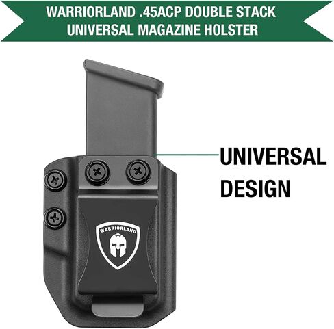 حافظة المجلات العالمية IWB/OWB Mag Carrier مع مشبك فولاذي مقاس 1.75 بوصة مناسب: 9 مم/.40 و.45ACP مكدس مزدوج - مكدس فردي .380 in Kuwait