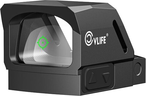CVLIFE WolfCovert X 3 MOA Dot & 32 MOA Circle Red/Green Dot Sight for RMS RMSc, Motion Awake Fiber Optic Scope for Compact Pistol, 3500G Shockproof Open Reflex Sight with Adapter for RMR/MOS/Picatinny in Saudi Arabia