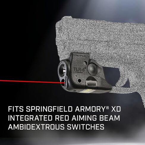 Streamlight 69291 TLR-6 100-Lumen Tactical Weapon Light with Integrated Red Aiming Laser Designed Exclusively and Solely for Select Springfield Armory XD, XDE, and XDM Railed Handguns, Black in Kuwait