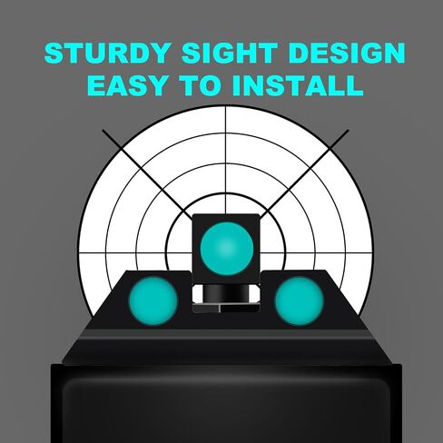 Night Sights,Front and Rear Handgun Sights Glow in The Dark for Glock Pistols, Fits Glock 17, 17L, 22, 23, 24, 26, 27, 33, 34, 35, 38 and 39 Sights Glow with Assembly Tools in Saudi Arabia