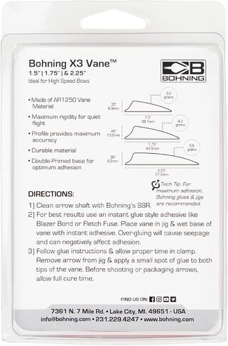 Bohning X3 Vane, 1.75" in Saudi Arabia