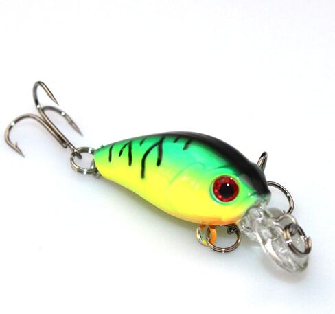 6pcs 6.5cm/4.2g Fat Fish Artificial Lures Hook Fishing Accessories (Random Color) in Saudi Arabia