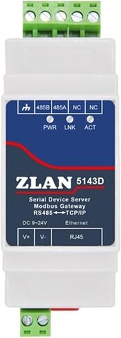 1Pcs ZLAN5143D DIN Rail RS485 to Ethernet RJ45 Converter Server Device Support Modbus RTU Gateway MQTT in Saudi Arabia