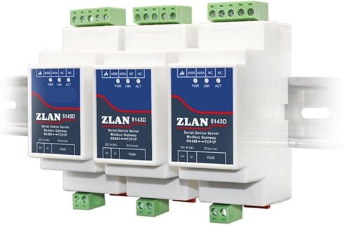 1Pcs ZLAN5143D DIN Rail RS485 to Ethernet RJ45 Converter Server Device Support Modbus RTU Gateway MQTT in Saudi Arabia