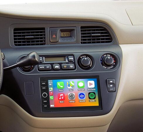 راديو QLED لترقية Honda Odyssey 1997-2004، استبدال ستيريو بشاشة تعمل باللمس، Carplay لاسلكي Android Auto، كاميرا مجانية in Kuwait