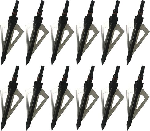 الصيد برودهيدس 3 شفرات الرماية برودهيدس 100or125 الحبوب 12pk المسمار في رؤوس السهم نصائح السهم متوافقة مع الأقواس التقليدية والقوس المركب صيد الرماية in Saudi Arabia