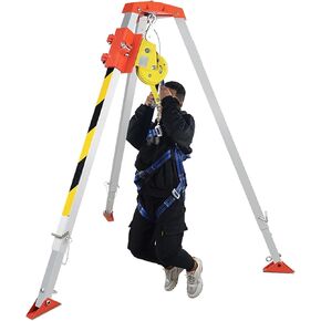 حامل ثلاثي القوائم للإنقاذ شديد التحمل للمساحات الضيقة بسعة 1200 رطل مع معدات الحماية من السقوط ونش قابل للسحب لعمليات السلامة والإنقاذ in Kuwait